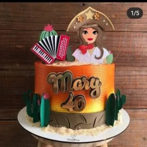 Topo de Bolo Cangaceira 10 Topo de Bolo Cangaceira