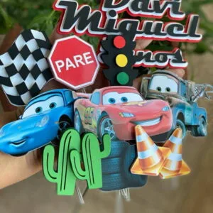 Topo de Bolo Carros Camadas