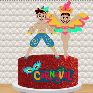 Topo de Bolo Casal Carnaval