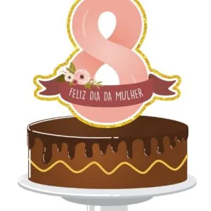 Topo de Bolo Dia das Mulheres Mod3