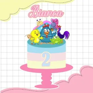 Topo de Bolo Galinha Pintadinha