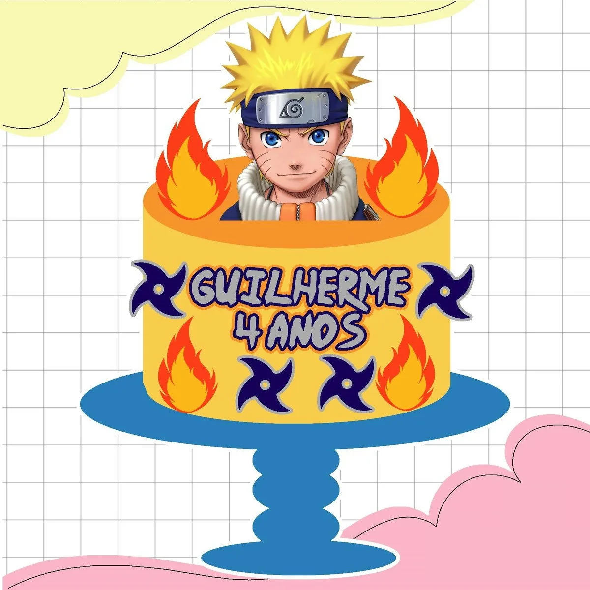 Topo de Bolo Naruto 1 Topo de Bolo Naruto