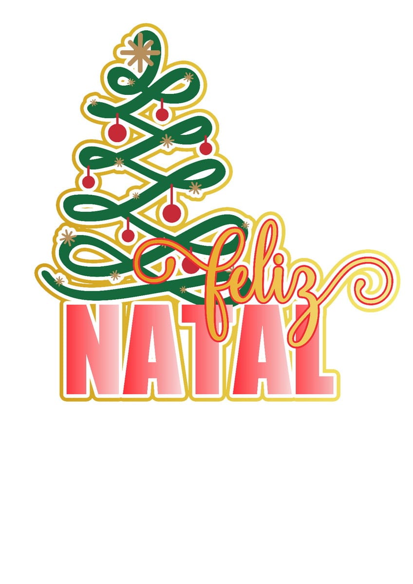 Topo de Bolo Natal Digital Editável e Pronto para Corte 1 Topo de Bolo Natal Digital Editável e Pronto para Corte