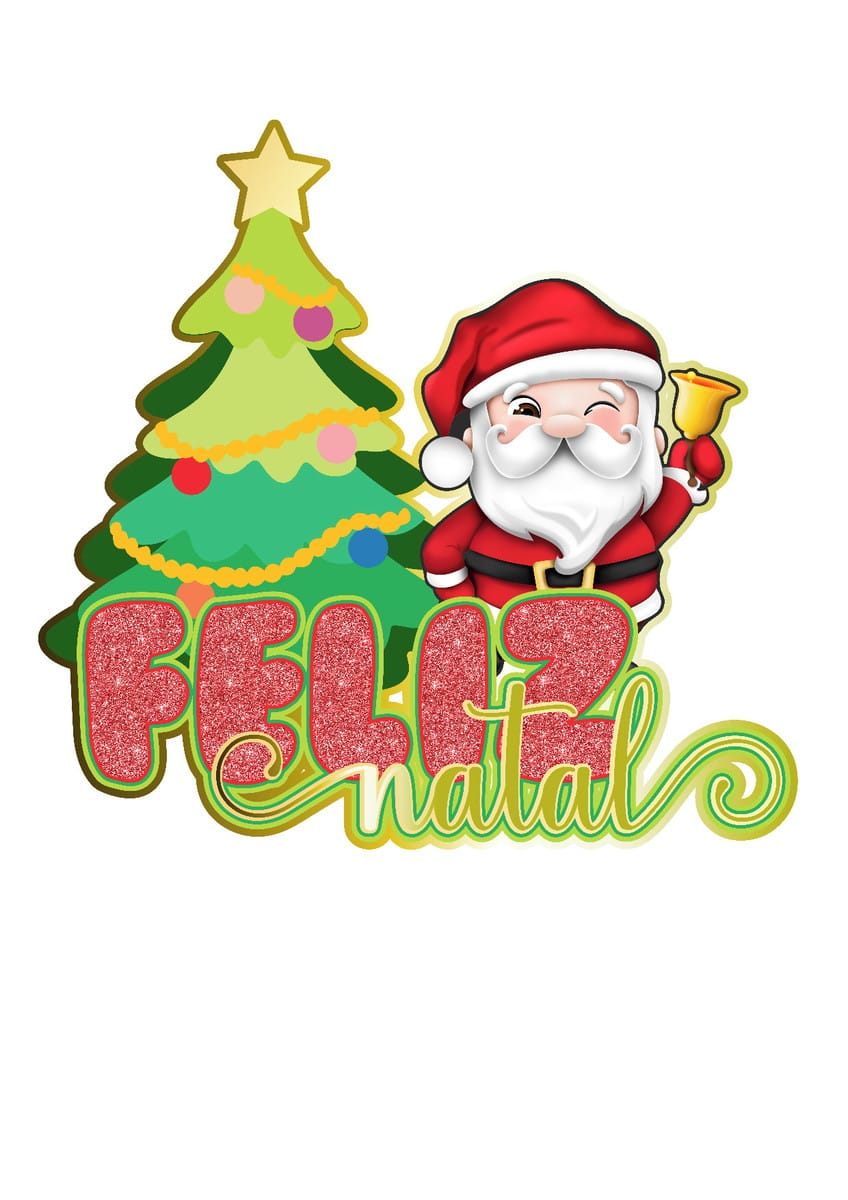 Topo de Bolo Natal Editável para Confeiteiros 1 Topo de Bolo Natal Editável para Confeiteiros