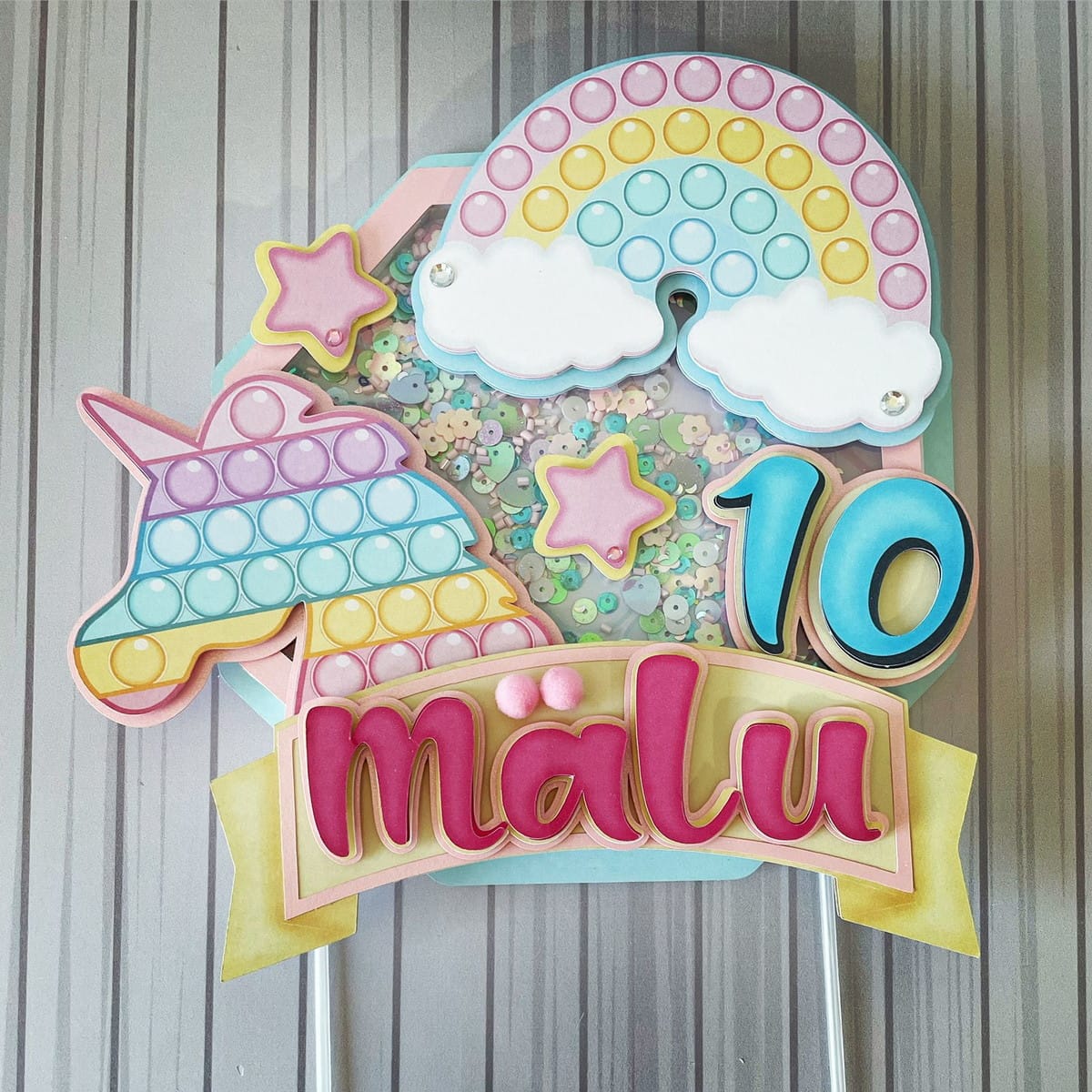 Topo de Bolo Pop It Menina PDF para Imprimir 1 Topo de Bolo Pop It Menina PDF para Imprimir