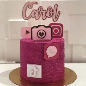 Topo de Bolo Redes Sociais