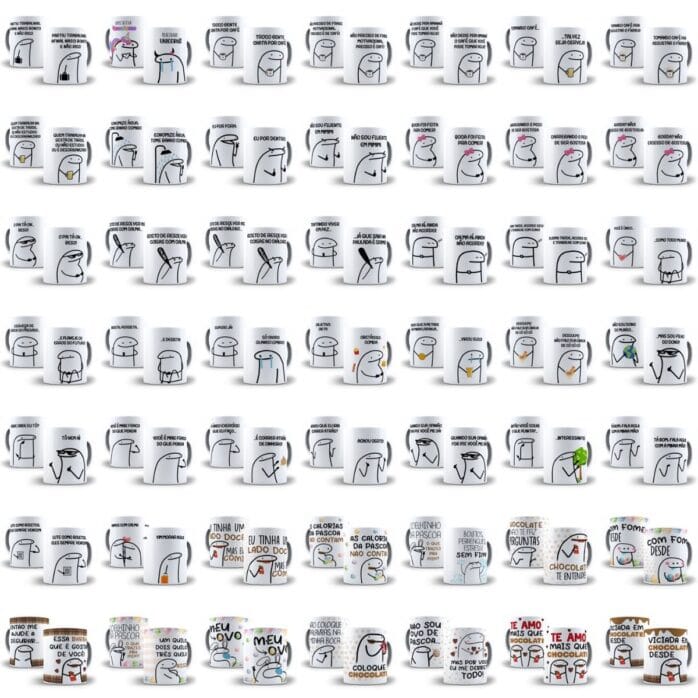 Ultra Pack Flork Bento Artes Caneca Sublimação Memes Frases
