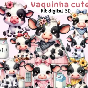 Vaquinha Em Png Kit Digital Para Papelaria Personalizada 2